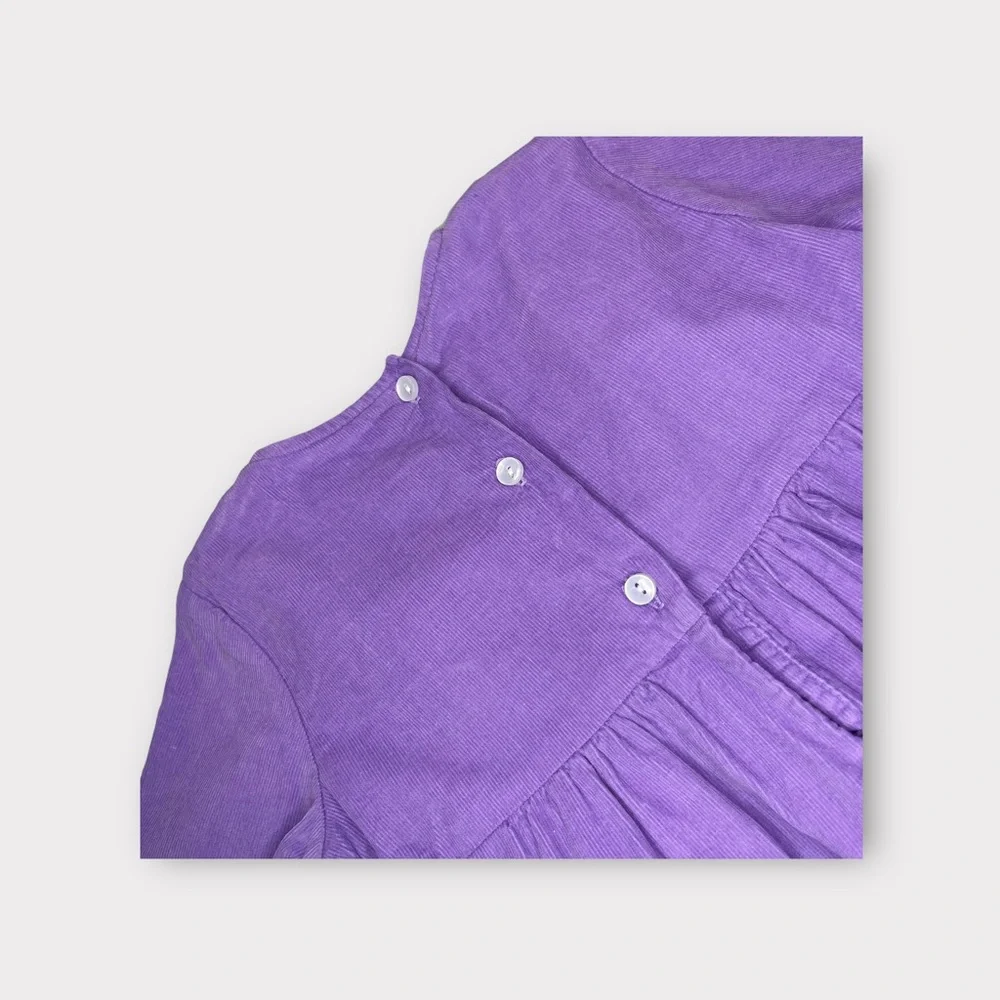 Southern Sunshine Lavender Corduroy Monogrammed “Finley” Dress